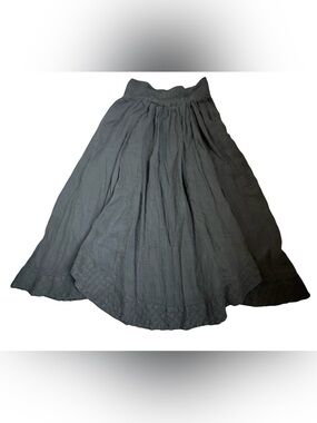%100 Italian linen cottagecore Whimsigoth full handkerchief hem timeless skirt